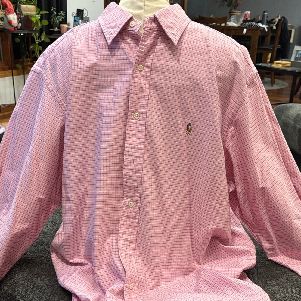 Polo Ralph Lauren Pink Plaid Men's Shirt